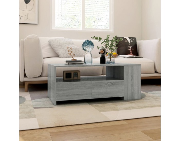 Sonata H Кафе маса, сив сонома, 102x55x42 см, инженерно дърво