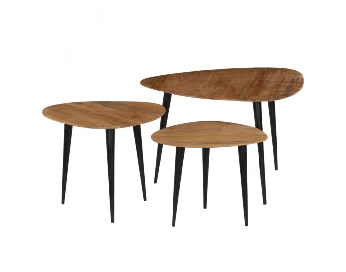 Sonata H Маси за кафе, 3 бр, акациево дърво масив