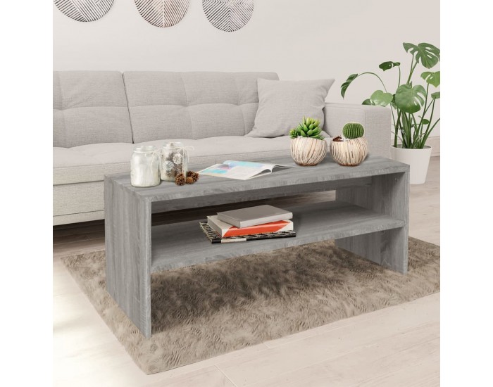 Sonata H Кафе маса, сива сонома, 100x40x40 см, инженерно дърво