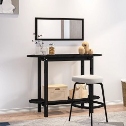 Sonata H Конзолна маса черно 110x40x80 см борово дърво масив - Холни маси