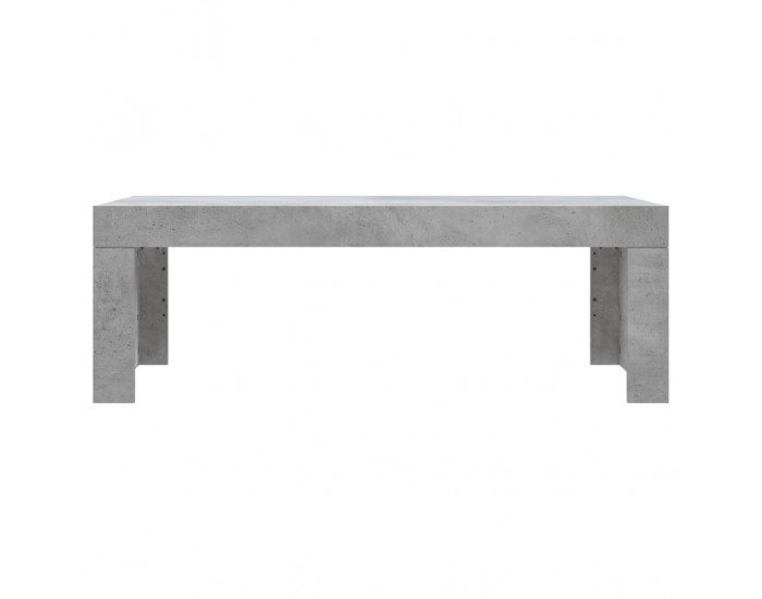 Sonata H Маса за кафе, бетонно сива, 102x50x36 см, инженерно дърво