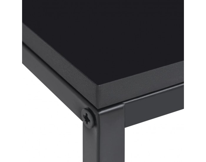 Sonata H Странични маси, 2 бр, черни, стомана