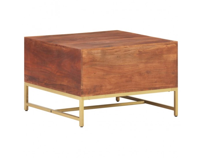 Sonata H Маса за кафе, меденокафява, 67x67x45 см, акациево дърво масив