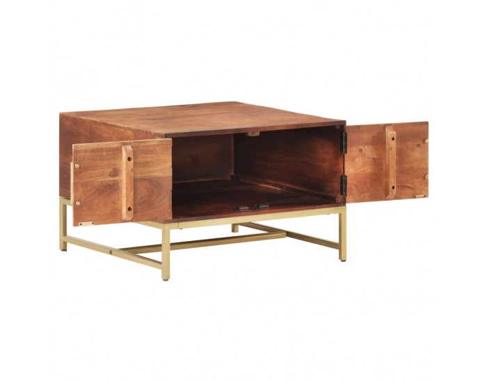 Sonata H Маса за кафе, меденокафява, 67x67x45 см, акациево дърво масив