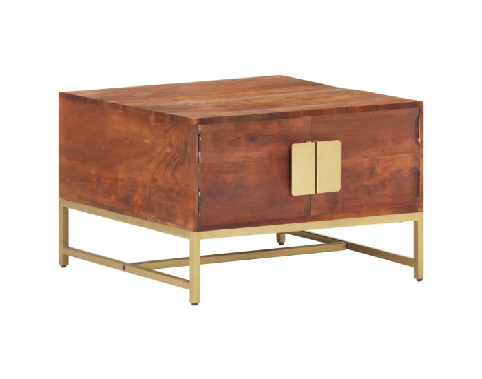 Sonata H Маса за кафе, меденокафява, 67x67x45 см, акациево дърво масив