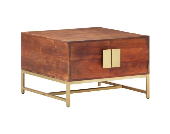 Sonata H Маса за кафе, меденокафява, 67x67x45 см, акациево дърво масив