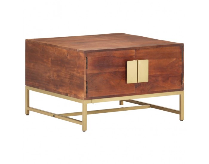 Sonata H Маса за кафе, меденокафява, 67x67x45 см, акациево дърво масив