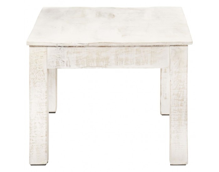 Sonata H Маса за кафе, бяла, 110x60x45 см, мангово дърво масив