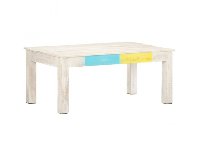 Sonata H Маса за кафе, бяла, 110x60x45 см, мангово дърво масив