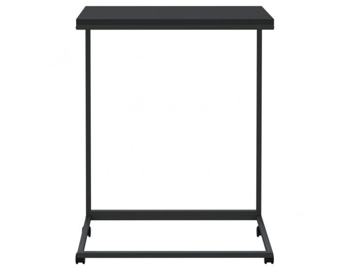 Sonata H Помощна маса с колелца черна 55x35x70 см инженерно дърво