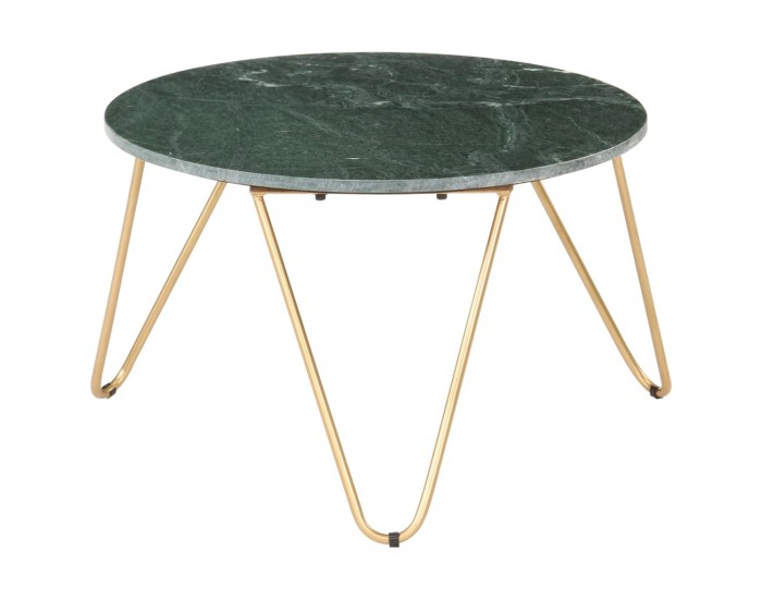 Sonata H Кафе маса зелена 65x65x42 см естествен камък мраморна текстура