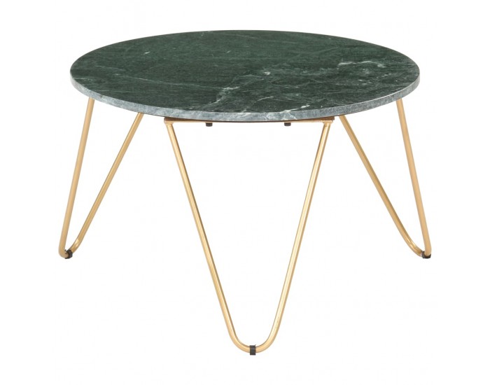 Sonata H Кафе маса зелена 65x65x42 см естествен камък мраморна текстура