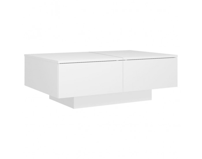 Sonata H Маса за кафе, бяла, 90x60x31 см, инженерно дърво