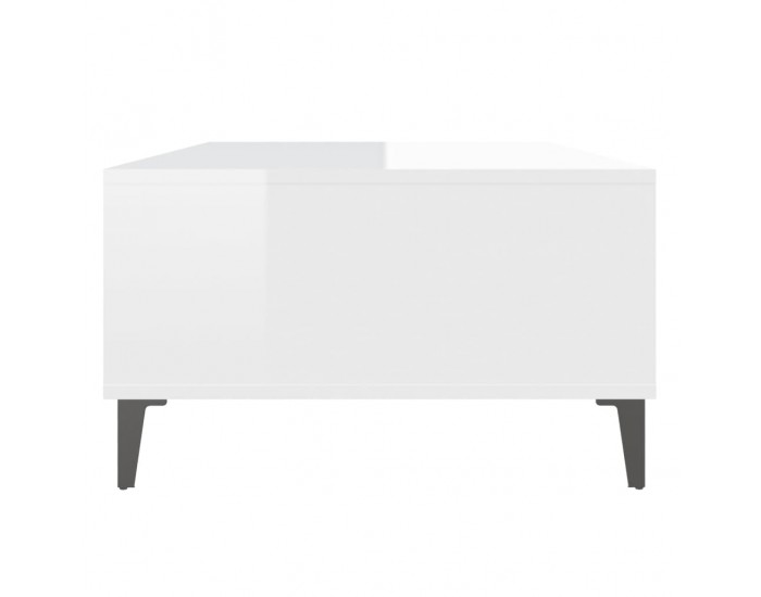 Sonata H Маса за кафе, бял гланц, 103,5x60x35 см, инженерно дърво