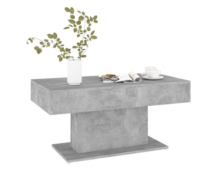 Sonata H Маса за кафе, бетонно сива, 96x50x45 см, инженерно дърво
