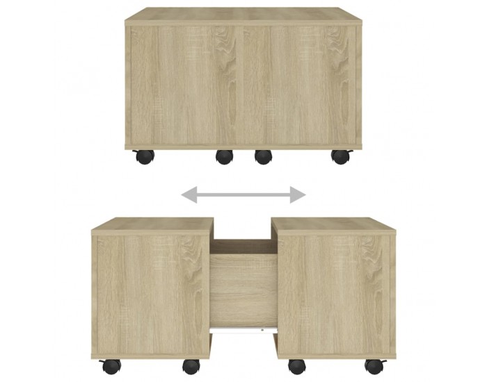 Sonata H Маса за кафе, дъб сонома, 60x60x38 см, инженерно дърво