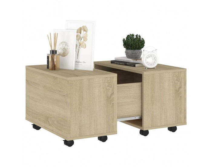 Sonata H Маса за кафе, дъб сонома, 60x60x38 см, инженерно дърво