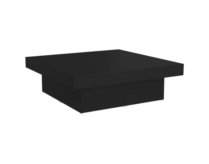 Sonata H Маса за кафе, черна, 90x90x28 см, инженерно дърво