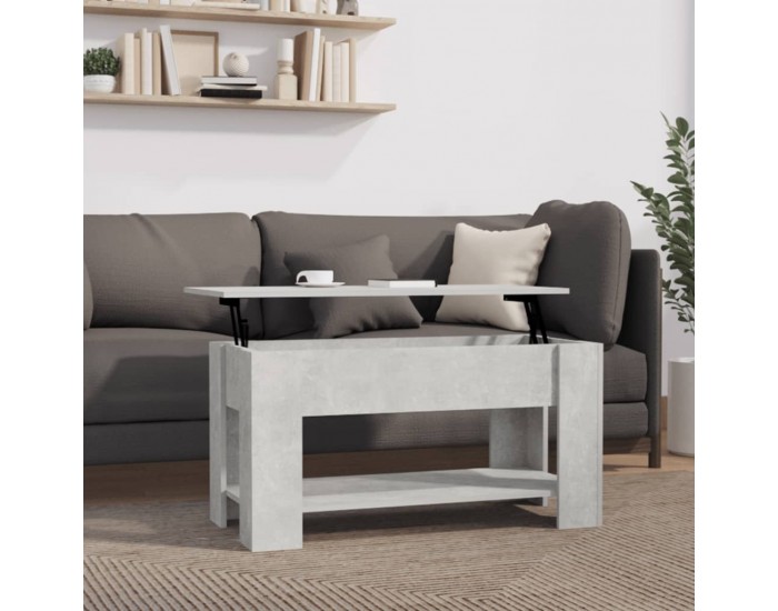 Sonata H Маса за кафе, бетонно сива, 101x49x52 см, инженерно дърво