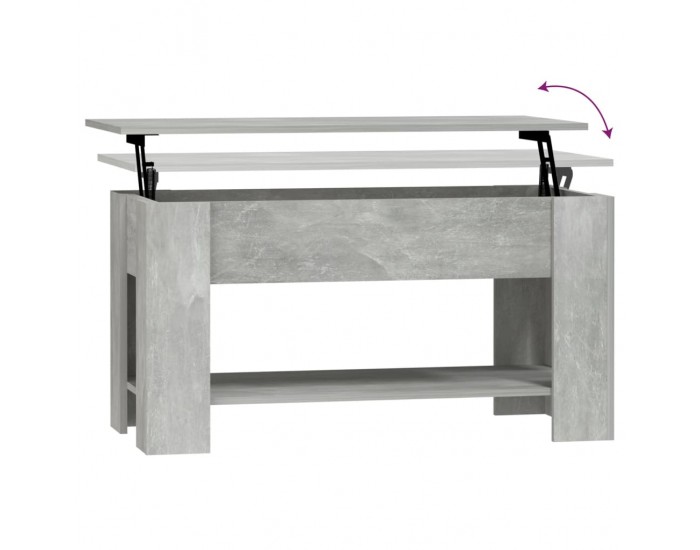 Sonata H Маса за кафе, бетонно сива, 101x49x52 см, инженерно дърво