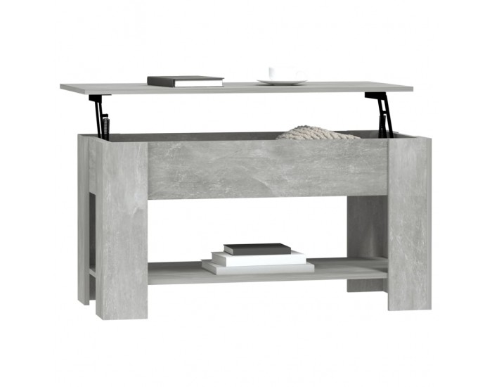 Sonata H Маса за кафе, бетонно сива, 101x49x52 см, инженерно дърво