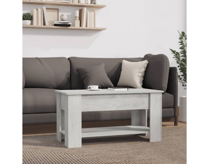 Sonata H Маса за кафе, бетонно сива, 101x49x52 см, инженерно дърво