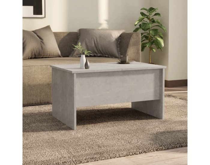 Sonata H Маса за кафе, бетонно сива, 80x50x42,5 см, инженерно дърво