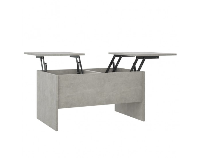 Sonata H Маса за кафе, бетонно сива, 80x50x42,5 см, инженерно дърво