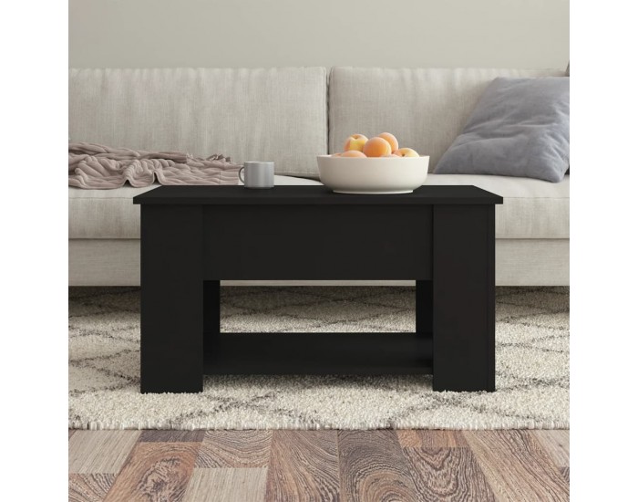 Sonata H Маса за кафе, черна, 79x49x41 см, инженерно дърво