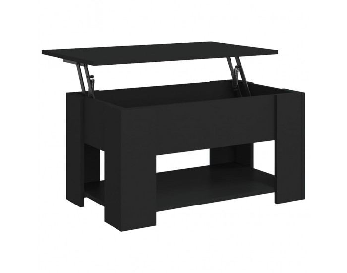 Sonata H Маса за кафе, черна, 79x49x41 см, инженерно дърво