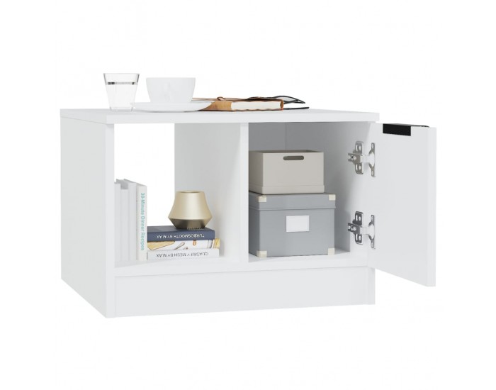 Sonata H Кафе маса, бяла, 50x50x36 см, инженерно дърво