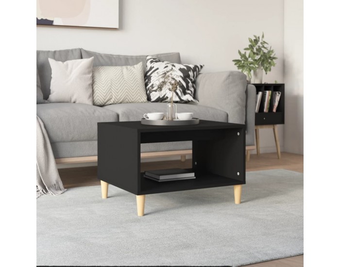 Sonata H Маса за кафе, черна, 60x50x40 см, инженерно дърво