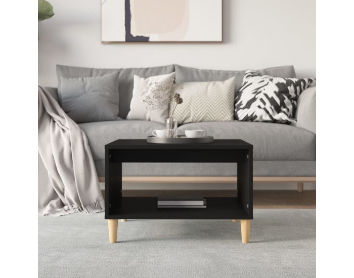 Sonata H Маса за кафе, черна, 60x50x40 см, инженерно дърво