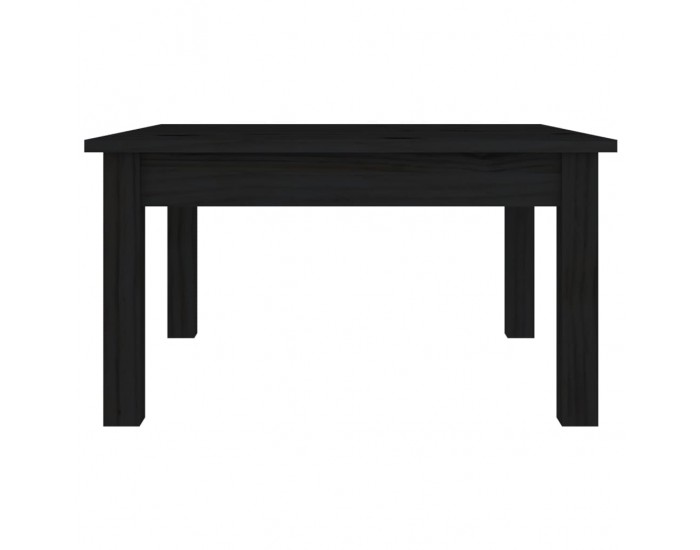 Sonata H Кафе маса, черна, 55x55x30 см, борово дърво масив