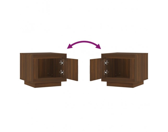 Sonata H Кафе маса, кафяв дъб, 51x50x45 см, инженерно дърво