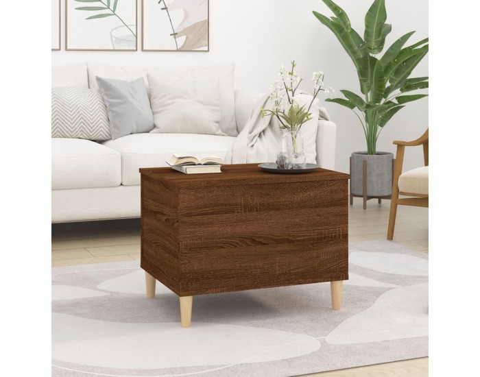 Sonata H Маса за кафе, кафяв дъб, 60x44,5x45 см, инженерно дърво