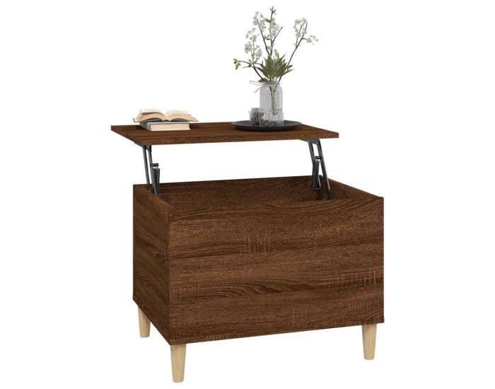 Sonata H Маса за кафе, кафяв дъб, 60x44,5x45 см, инженерно дърво