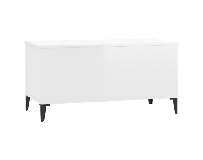 Sonata H Кафе маса, бял гланц, 90x44,5x45 см, инженерно дърво