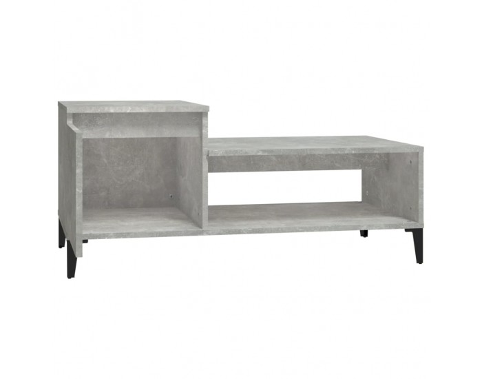 Sonata H Кафе маса, бетонно сива, 100x50x45 см, инженерно дърво