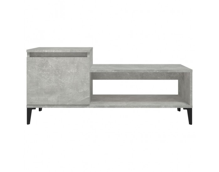 Sonata H Кафе маса, бетонно сива, 100x50x45 см, инженерно дърво