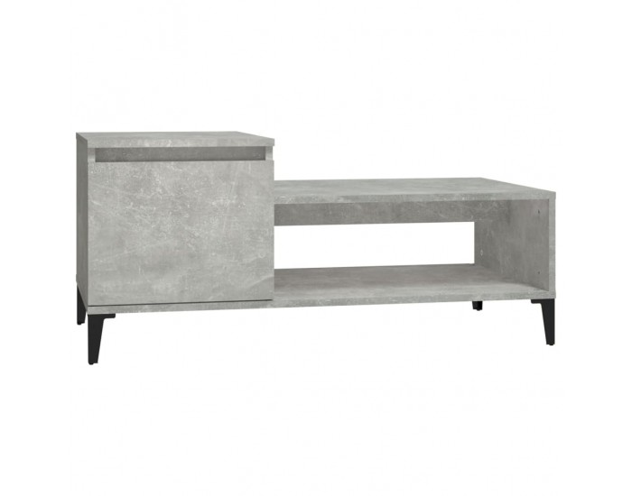 Sonata H Кафе маса, бетонно сива, 100x50x45 см, инженерно дърво