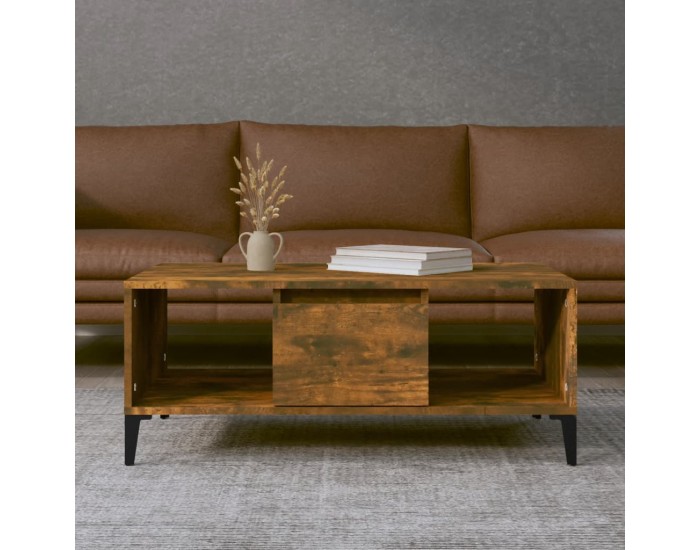 Sonata H Кафе маса, опушен дъб, 90x50x36,5 см, инженерно дърво