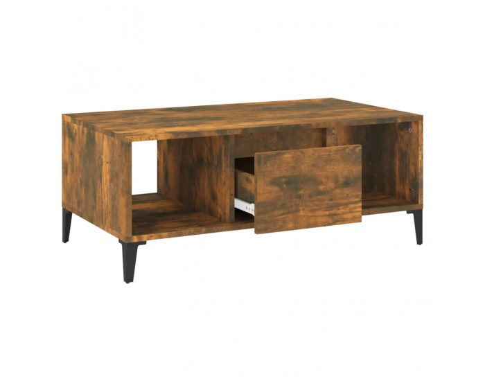 Sonata H Кафе маса, опушен дъб, 90x50x36,5 см, инженерно дърво