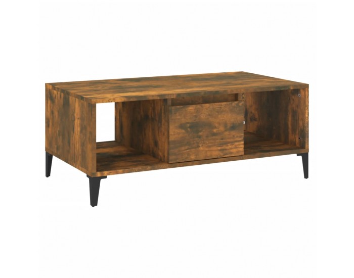 Sonata H Кафе маса, опушен дъб, 90x50x36,5 см, инженерно дърво