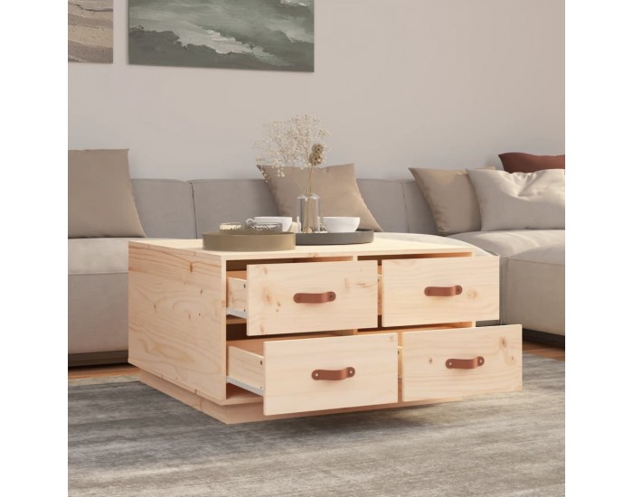 Sonata H Кафе маса, 80x80x45 см, борово дърво масив