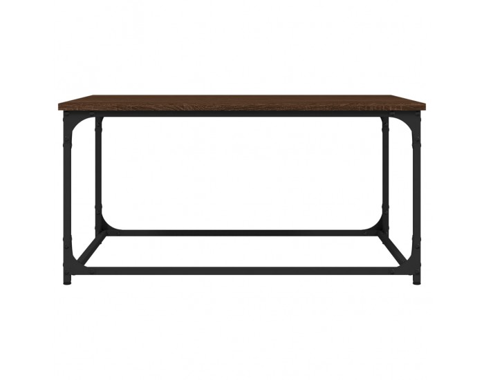Sonata H Маса за кафе, кафяв дъб, 80x50x40 см, инженерно дърво и желязо