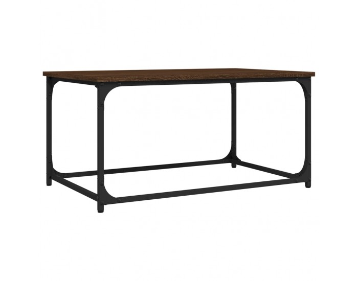 Sonata H Маса за кафе, кафяв дъб, 80x50x40 см, инженерно дърво и желязо