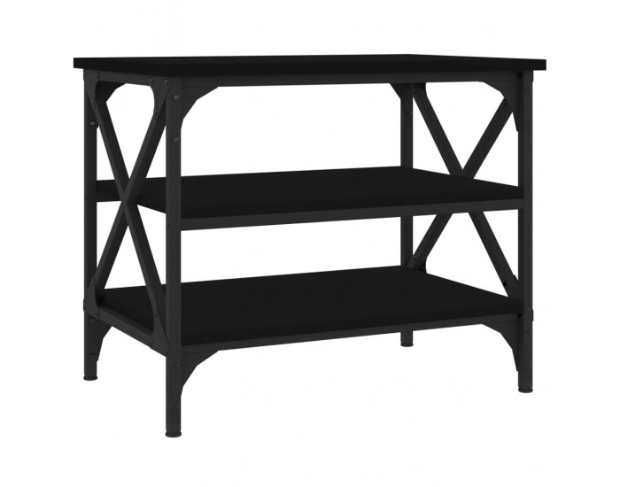 Sonata H Странична маса, черна, 55x38x45 см, инженерно дърво