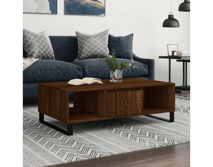 Sonata H Кафе маса, кафяв дъб, 104x60x35 см, инженерно дърво