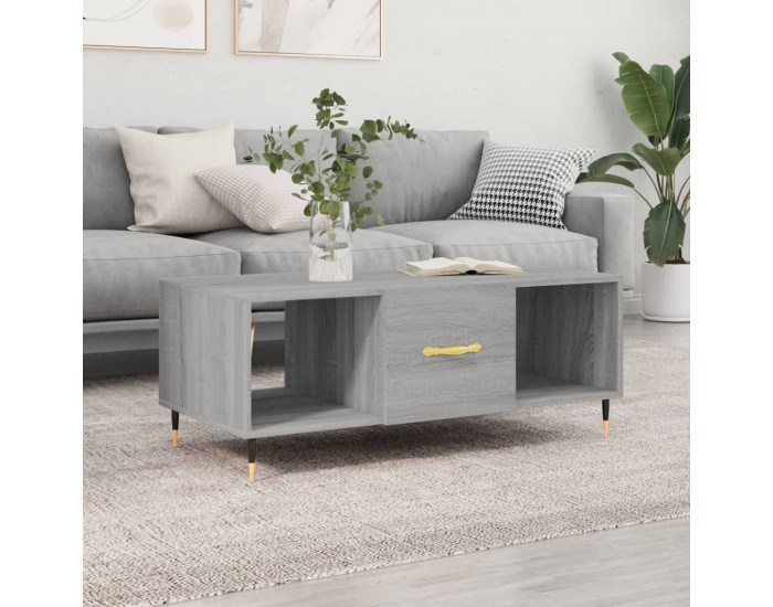 Sonata H Кафе маса, сив сонома, 102x50x40 см, инженерно дърво